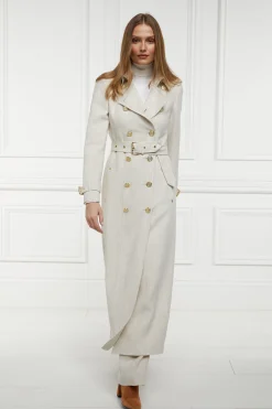 Hot Full Length Marlborough Trench Coat (Natural Linen) Women Trench Coats|Coats