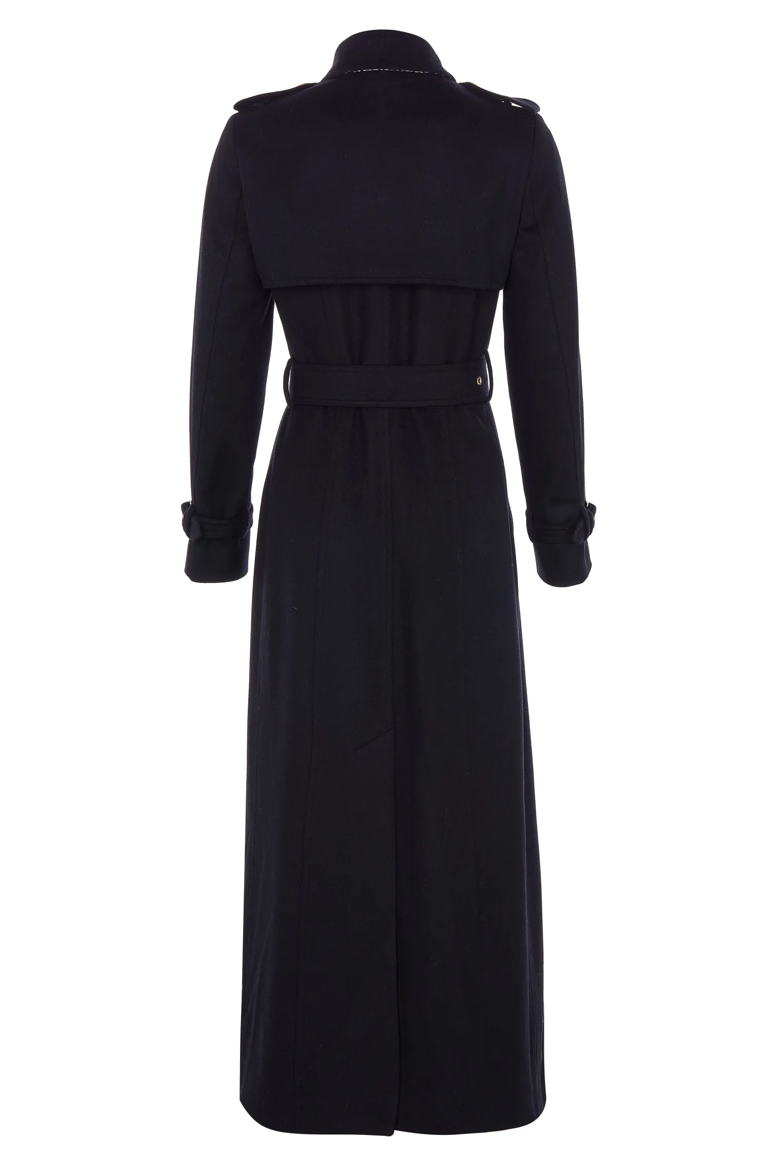 Hot Full Length Marlborough Trench Coat (Soft Black) Women Trench Coats|Coats
