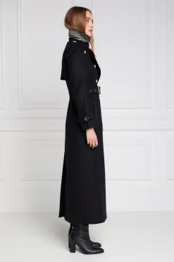 Hot Full Length Marlborough Trench Coat (Soft Black) Women Trench Coats|Coats