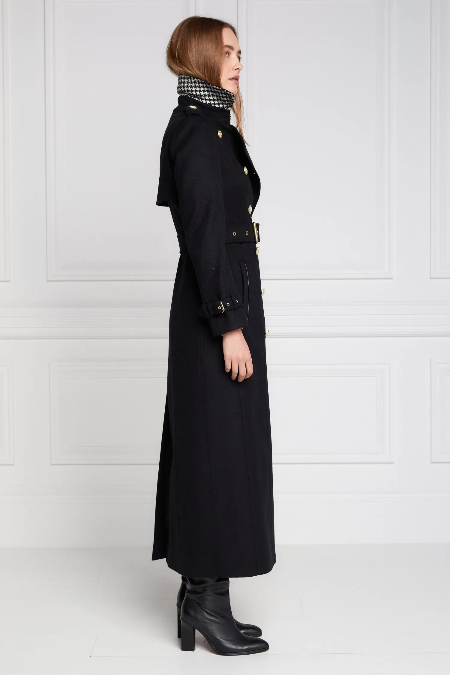 Hot Full Length Marlborough Trench Coat (Soft Black) Women Trench Coats|Coats