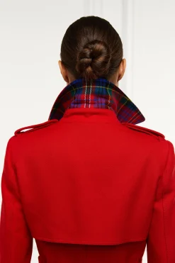 Clearance Full Length Marlborough Trench Coat (Red Barathea) Women Coats|Trench Coats