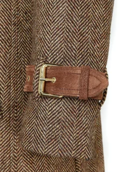 Sale Full Length Marlborough Trench Coat (Large Scale Brown Herringbone) Women Trench Coats|Coats