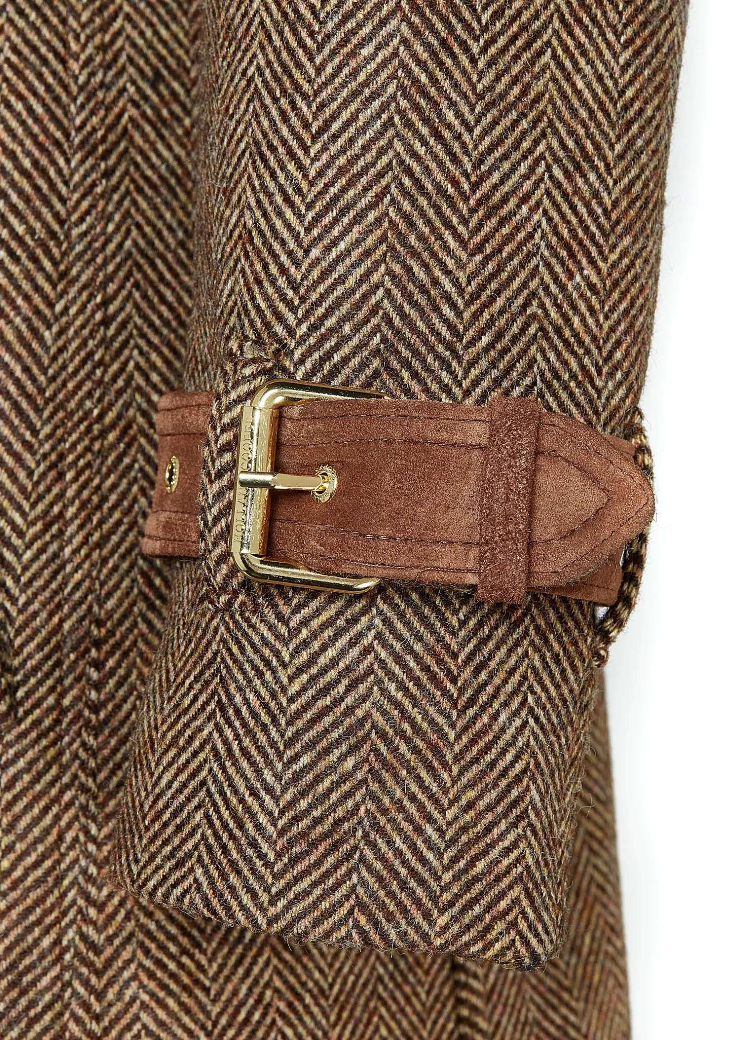 Sale Full Length Marlborough Trench Coat (Large Scale Brown Herringbone) Women Trench Coats|Coats