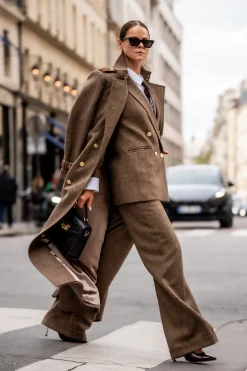 Sale Full Length Marlborough Trench Coat (Large Scale Brown Herringbone) Women Trench Coats|Coats
