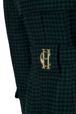 Online Full Length Marlborough Trench Coat (Emerald Houndstooth) Women Trench Coats|Coats