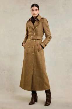 Fashion Full Length Marlborough Trench Coat Women Trench Coats|Coats