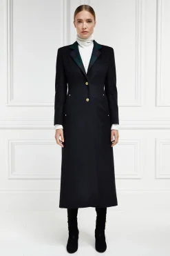 Sale Full Length Regency Coat (Soft Navy Blackwatch) Women Coats|Tailoring