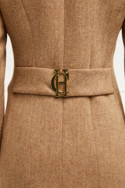 Sale Full Length Regency Coat (Brown Herringbone) Women Coats