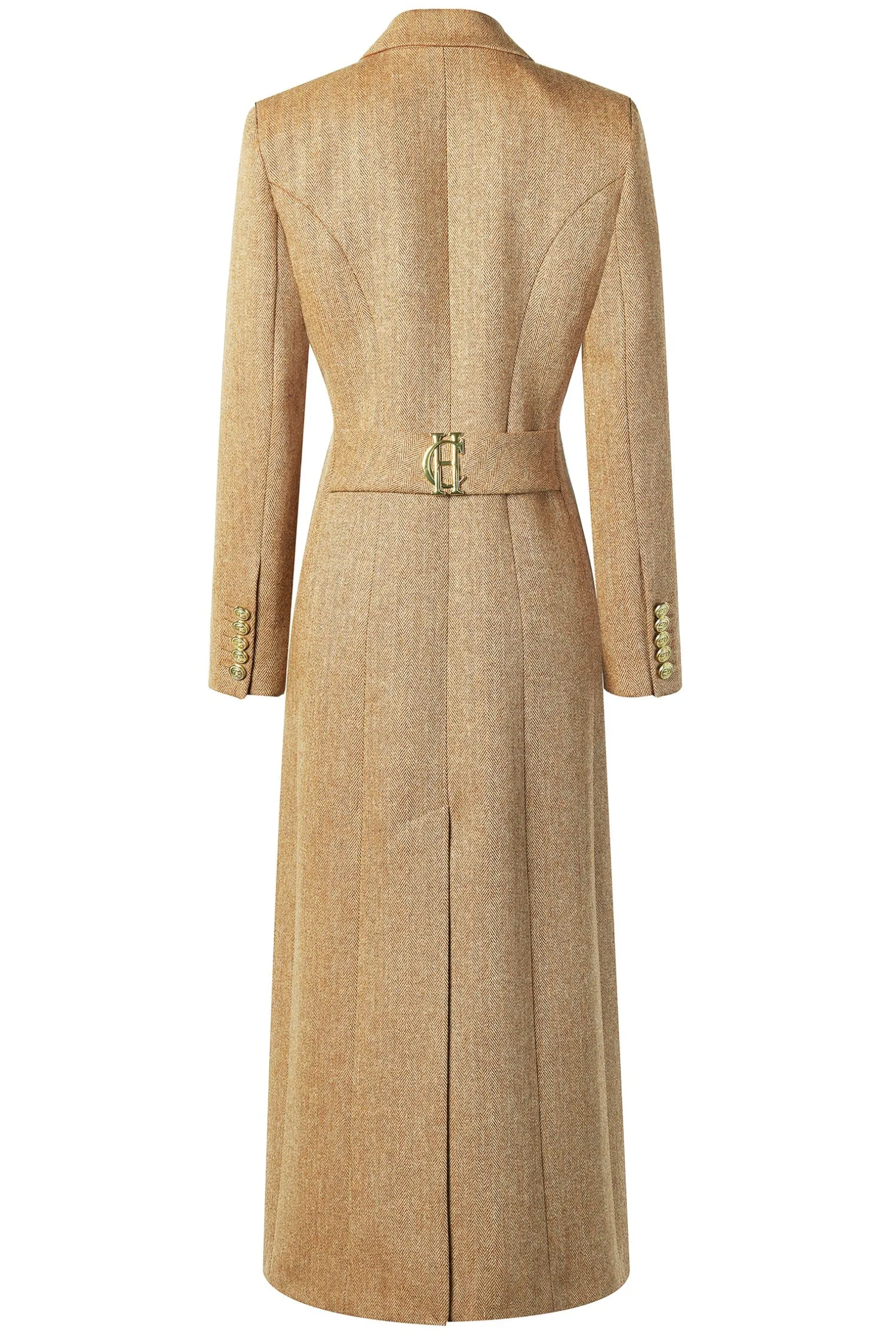 Sale Full Length Regency Coat (Brown Herringbone) Women Coats
