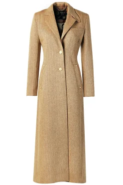 Sale Full Length Regency Coat (Brown Herringbone) Women Coats