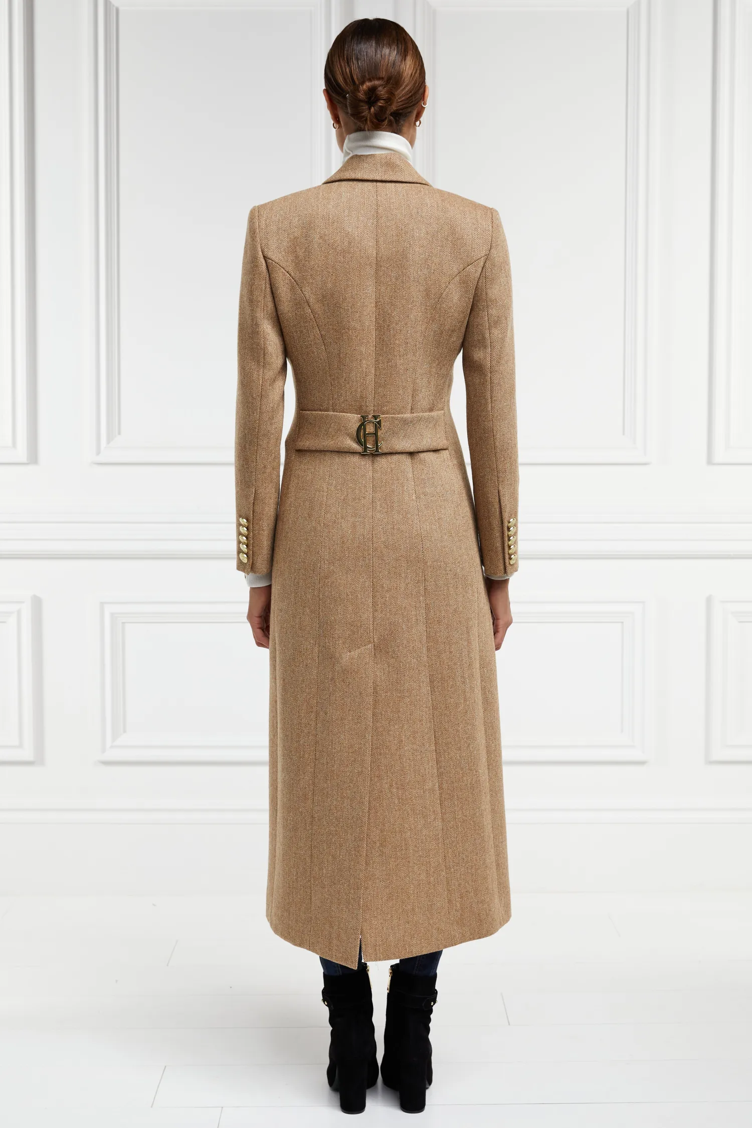 Sale Full Length Regency Coat (Brown Herringbone) Women Coats
