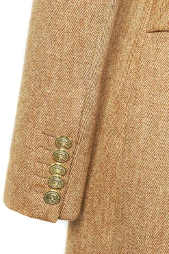 Sale Full Length Regency Coat (Brown Herringbone) Women Coats