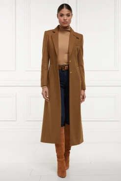 Clearance Full Length Regency Coat (Dark Camel) Women Coats|Tailoring