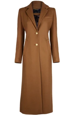 Clearance Full Length Regency Coat (Dark Camel) Women Coats|Tailoring