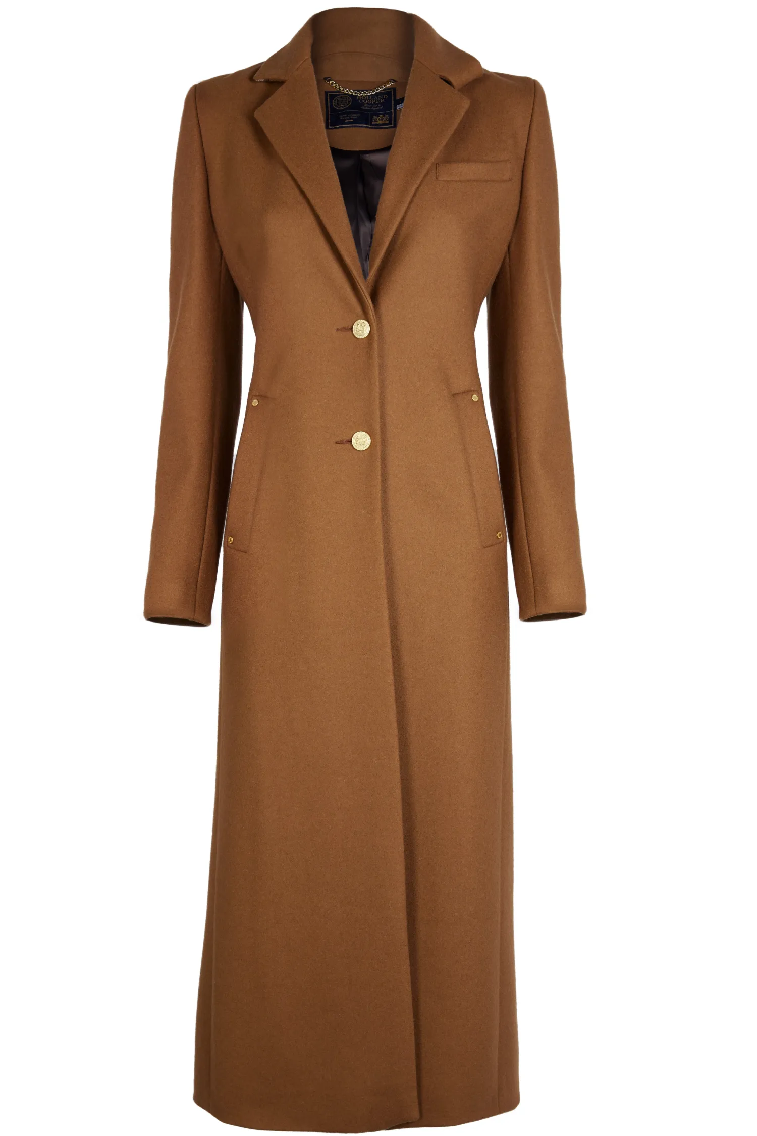 Clearance Full Length Regency Coat (Dark Camel) Women Coats|Tailoring