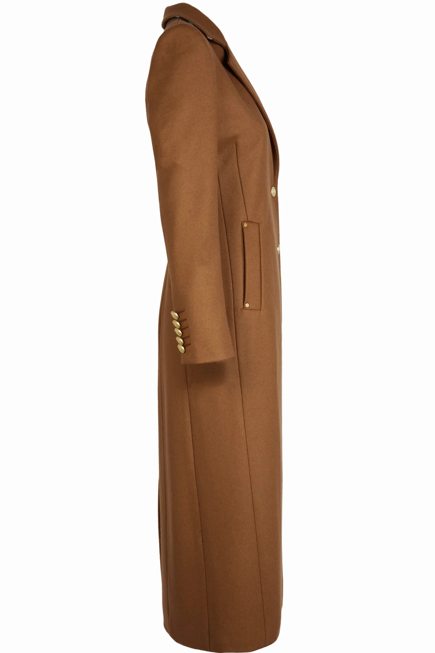Clearance Full Length Regency Coat (Dark Camel) Women Coats|Tailoring