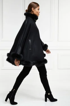 Hot Gold Label Chiltern Cape (Soft Black) Women Capes