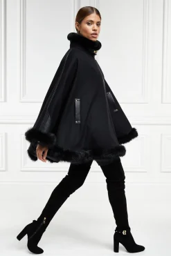 Hot Gold Label Chiltern Cape (Soft Black) Women Capes