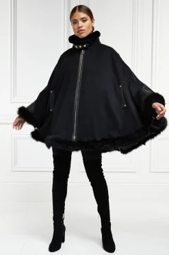 Hot Gold Label Chiltern Cape (Soft Black) Women Capes