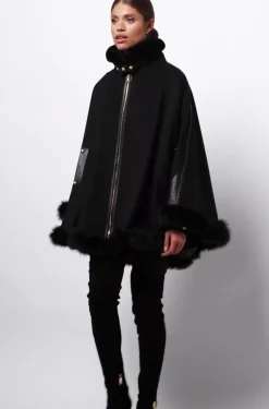 Hot Gold Label Chiltern Cape (Soft Black) Women Capes