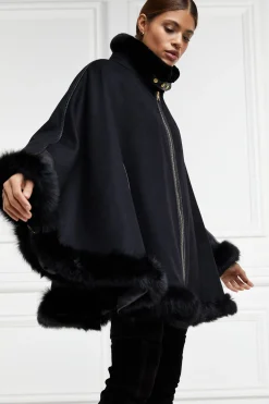 Hot Gold Label Chiltern Cape (Soft Black) Women Capes