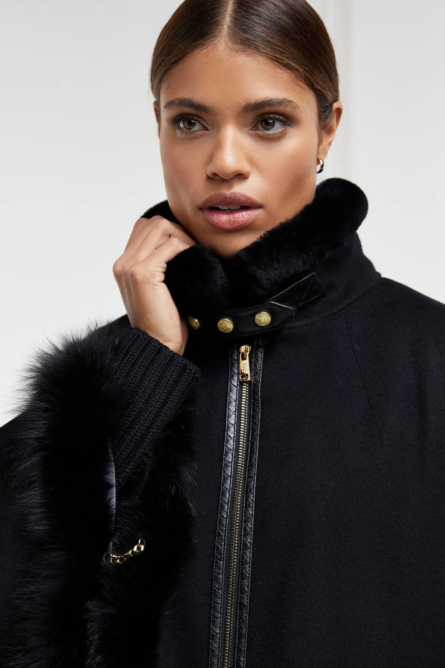 Hot Gold Label Chiltern Cape (Soft Black) Women Capes