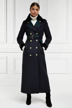 Discount Gold Label Trench (Soft Navy Blackwatch) Women Coats|Tailoring