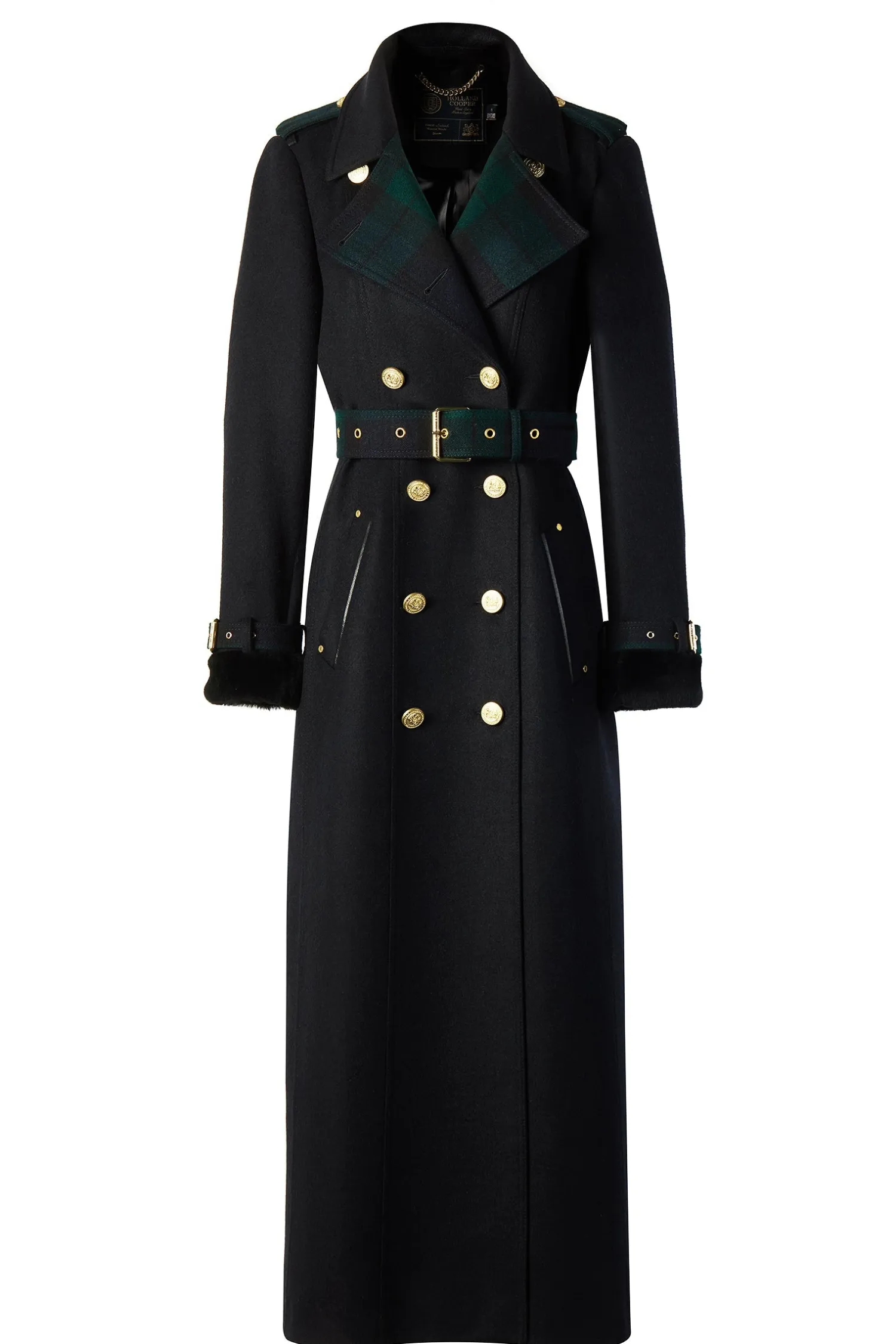 Discount Gold Label Trench (Soft Navy Blackwatch) Women Coats|Tailoring