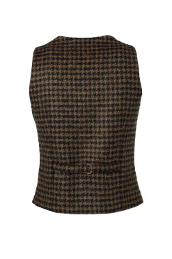 Best Hampton Waistcoat (Chocolate Houndstooth) Women Waistcoats|Tailoring