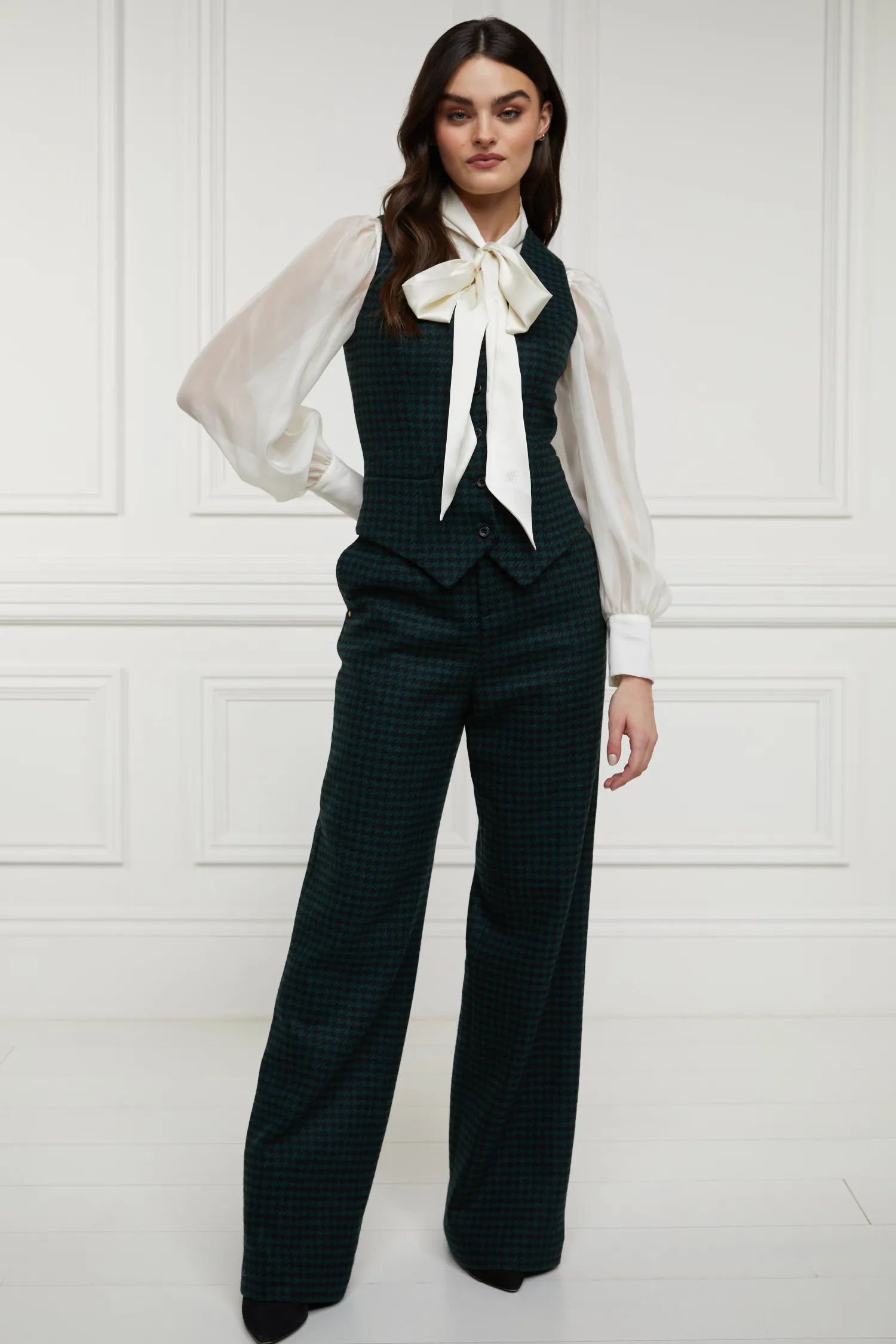 Online Hampton Waistcoat (Emerald Houndstooth) Women Waistcoats|Tailoring