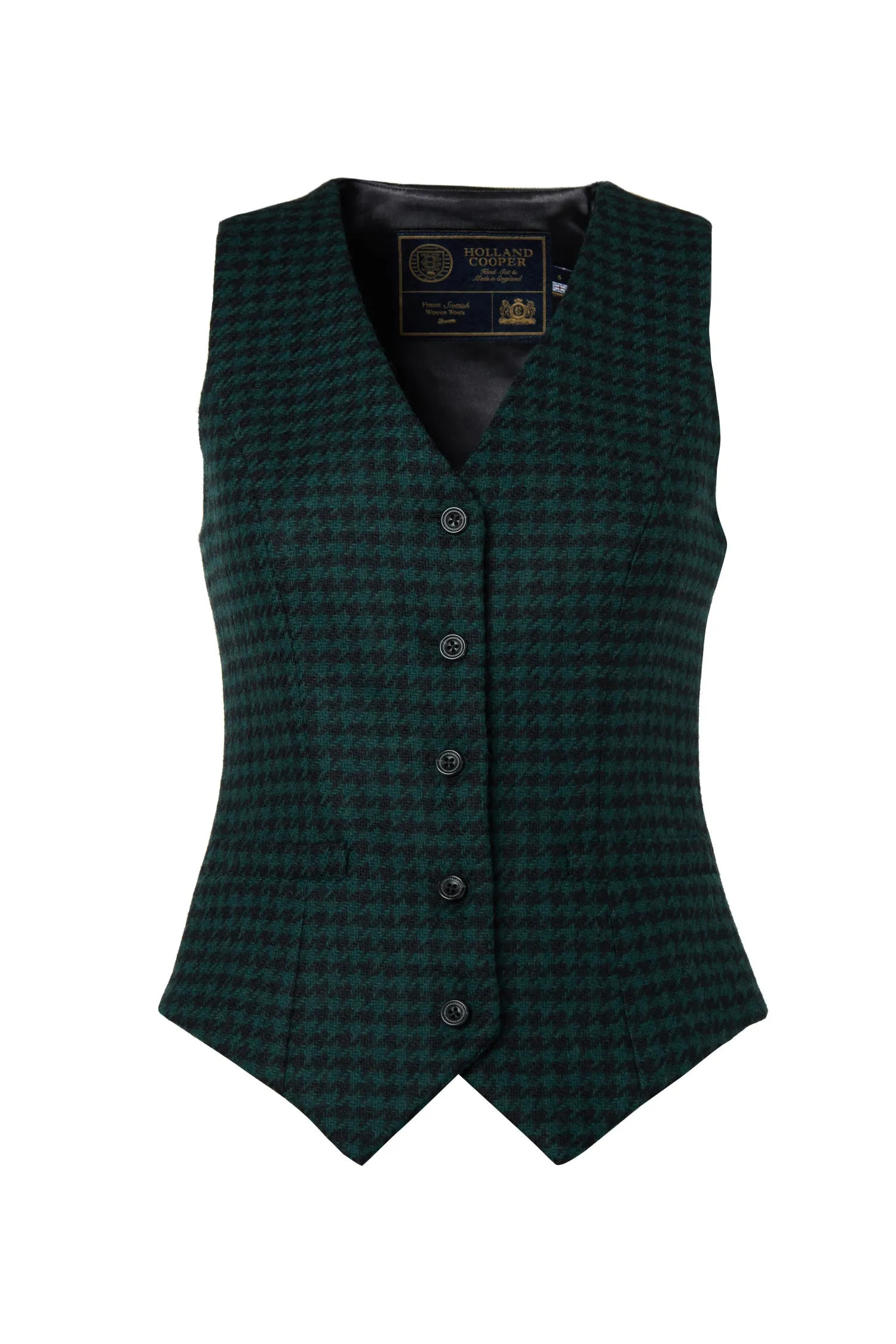 Online Hampton Waistcoat (Emerald Houndstooth) Women Waistcoats|Tailoring