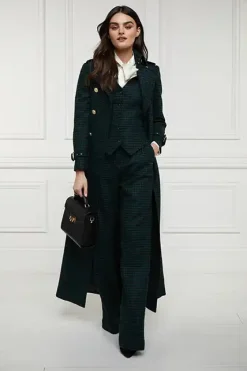 Online Hampton Waistcoat (Emerald Houndstooth) Women Waistcoats|Tailoring