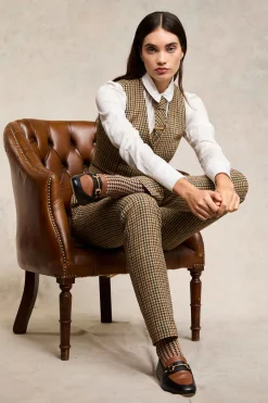 Outlet Hampton Waistcoat (Hailes Green Tweed) Women Waistcoats|Tailoring