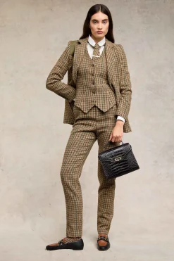 Outlet Hampton Waistcoat (Hailes Green Tweed) Women Waistcoats|Tailoring