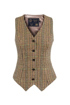 Outlet Hampton Waistcoat (Hailes Green Tweed) Women Waistcoats|Tailoring