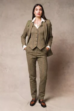 Outlet Hampton Waistcoat (Hailes Green Tweed) Women Waistcoats|Tailoring
