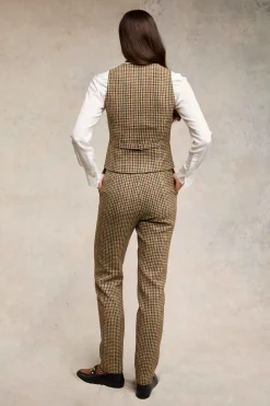 Outlet Hampton Waistcoat (Hailes Green Tweed) Women Waistcoats|Tailoring