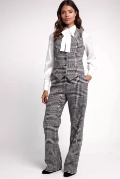 Best Hampton Waistcoat (Large Scale Prince of Wales Mono) Women Waistcoats|Tailoring