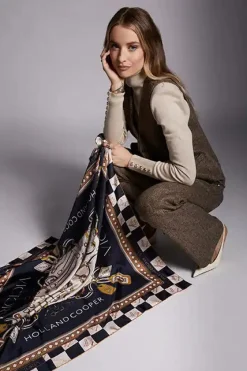 Clearance Hampton Waistcoat (Large Scale Brown Herringbone) Women Waistcoats|Tailoring