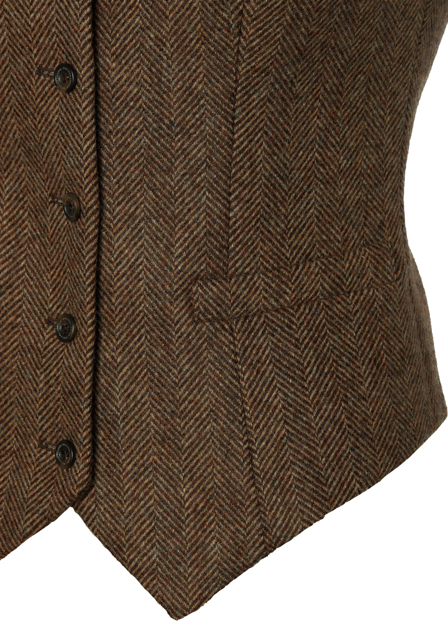 Clearance Hampton Waistcoat (Large Scale Brown Herringbone) Women Waistcoats|Tailoring