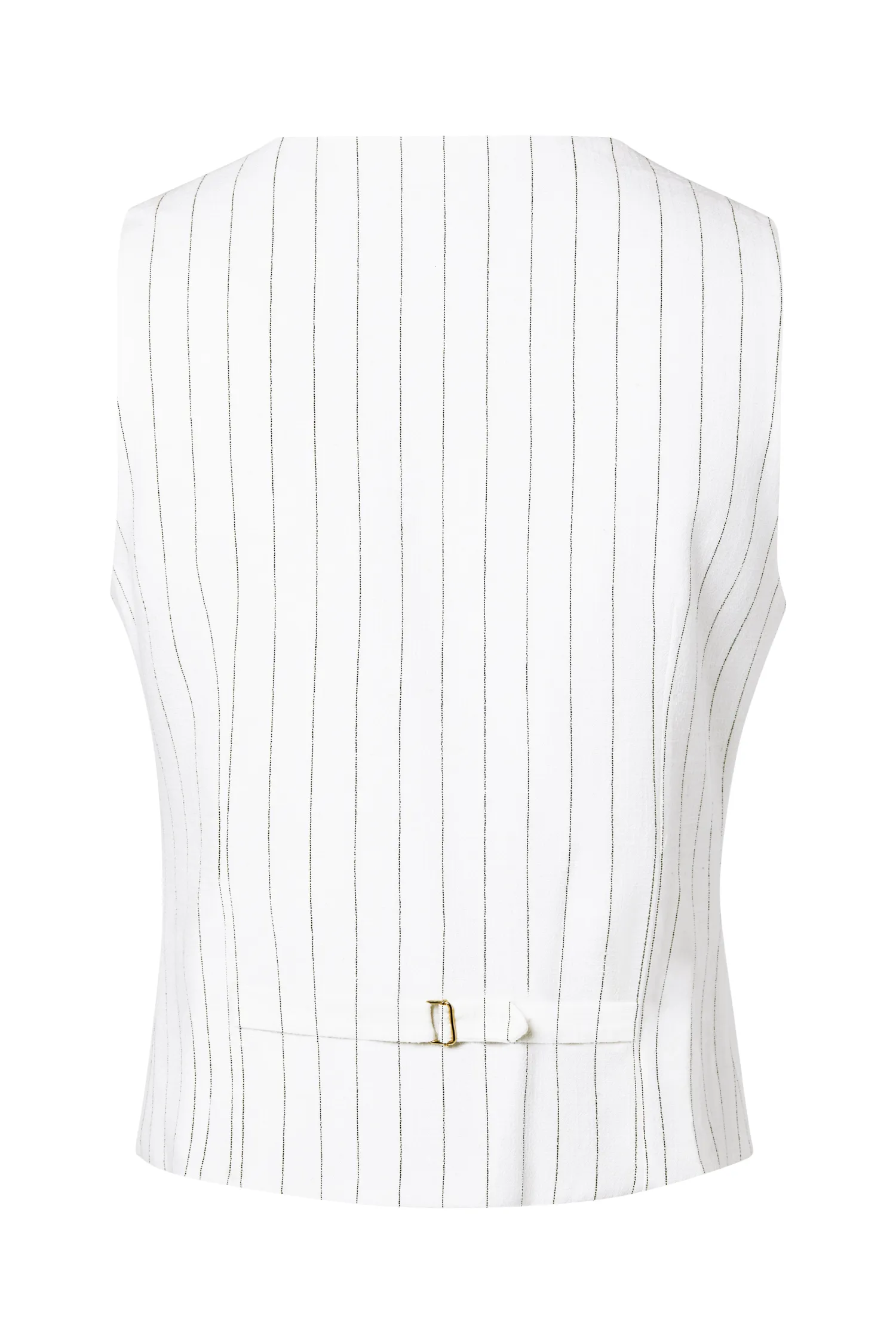 Online Hampton Waistcoat (Oyster Linen Pinstripe) Women Waistcoats|Tailoring