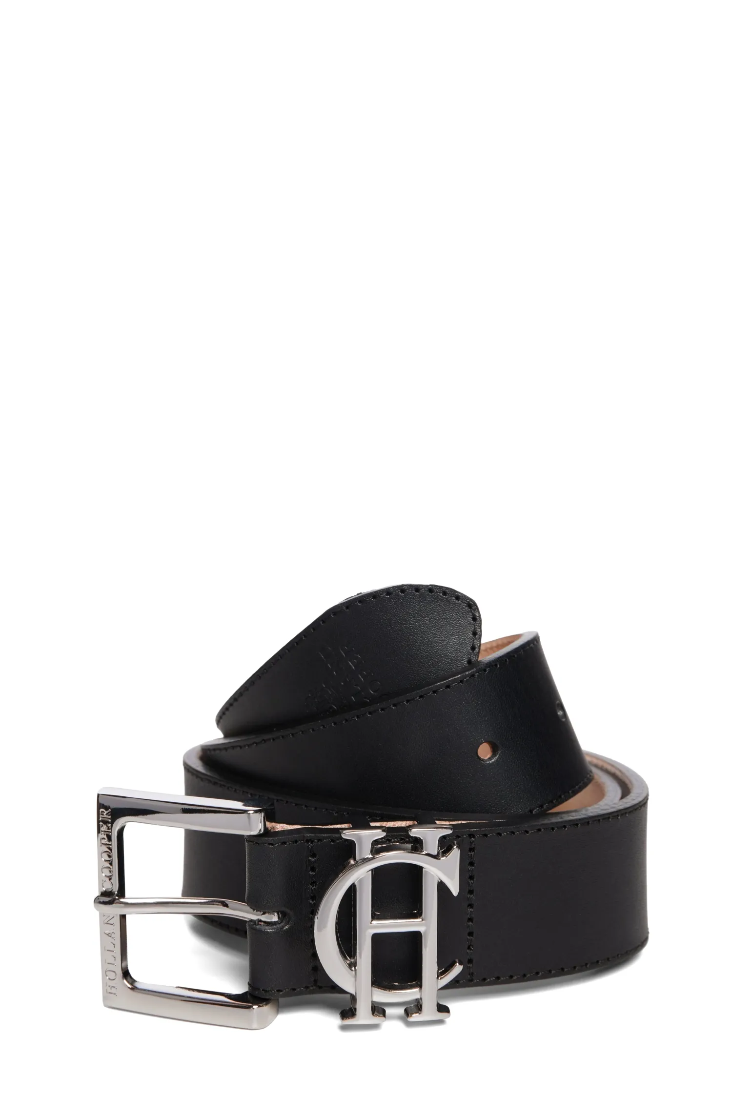 New HC Classic Logo Belt (Black Silver) Women Belts|Belts