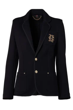 Discount Henley Blazer (Black Black) Women Jackets|Blazers
