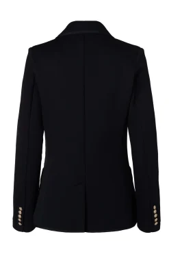 Discount Henley Blazer (Black Black) Women Jackets|Blazers