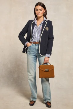 Online Henley Blazer (Ink Navy) Women Jackets|Blazers