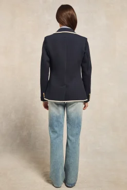Online Henley Blazer (Ink Navy) Women Jackets|Blazers