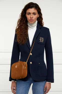 Hot Henley Blazer (Navy Navy) Women Jackets|Blazers