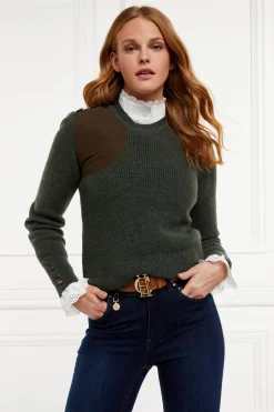 Fashion Heritage Crew Neck Knit (Forest Marl) Women Knitwear