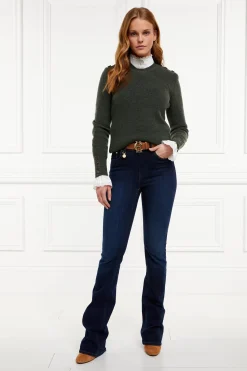 Fashion Heritage Crew Neck Knit (Forest Marl) Women Knitwear