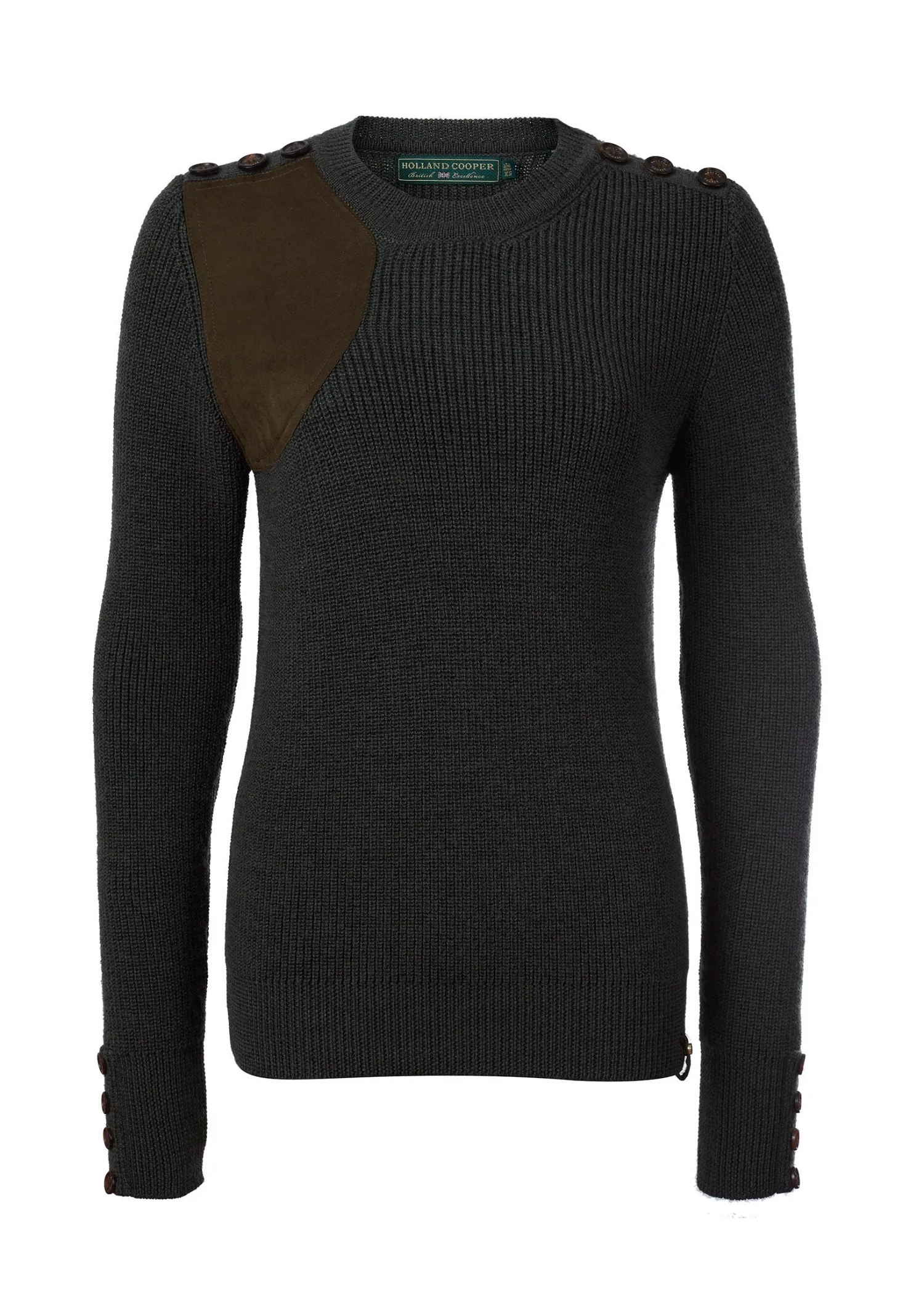 Fashion Heritage Crew Neck Knit (Forest Marl) Women Knitwear